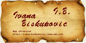 Ivana Biskupović vizit kartica